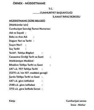 Müddetname Örneği
