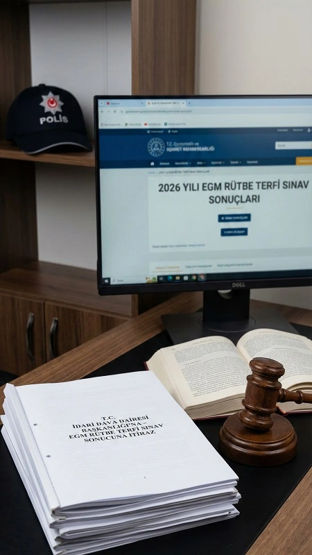 2026 EGM rütbe terfi sınav sonuçları için hazırlanan idari dava itiraz dilekçesi ve dava dosyası örneği.
