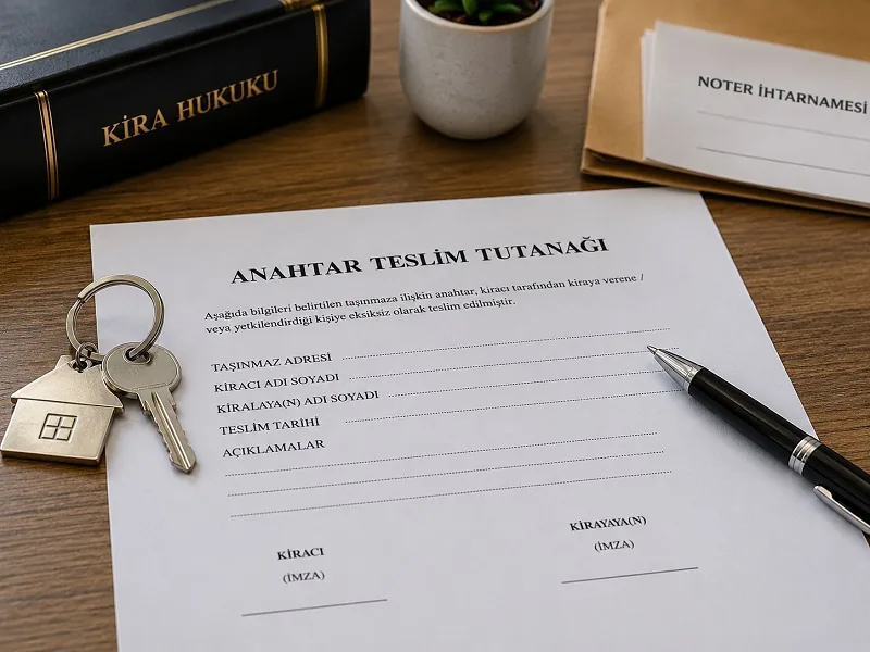 Hukuken geçerli anahtar teslim tutanağı ve noter ihtarı kullanımı