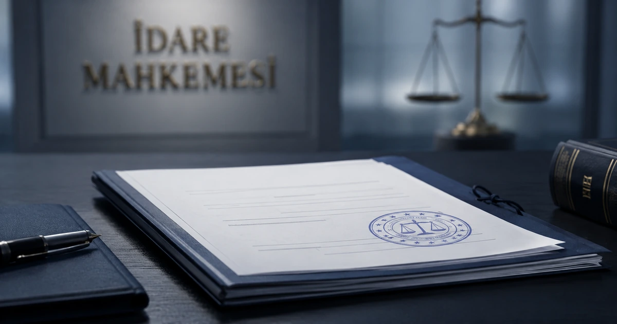 Sınır dışı etme kararına itiraz ve yürütmeyi durdurma sürecini temsil eden idare mahkemesi görseli.