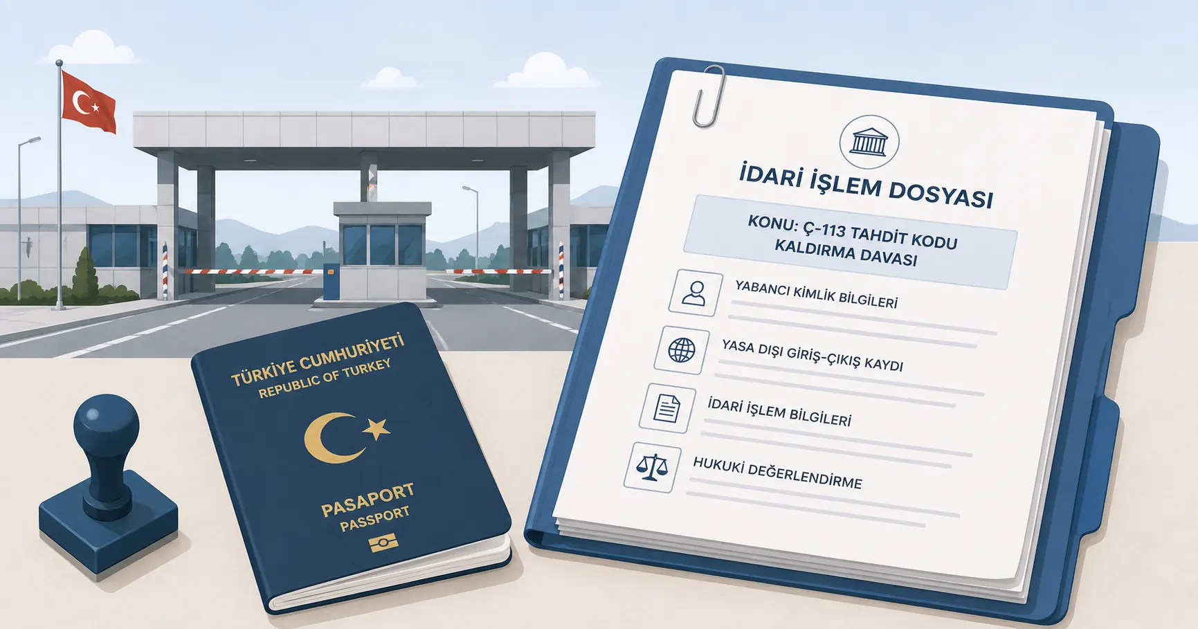 Ç-113 tahdit kodu kaldırma davası ve yasa dışı giriş-çıkış kaydına ilişkin idari işlem dosyası