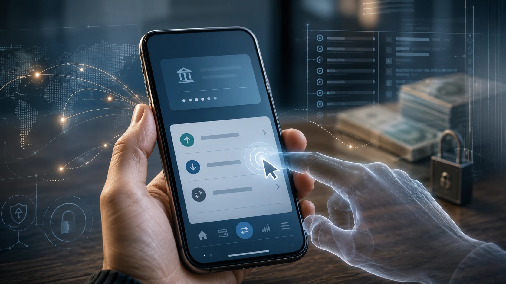 Uzaktan erişim yoluyla mobil bankacılık işlemi ve dijital güvenlik katmanları