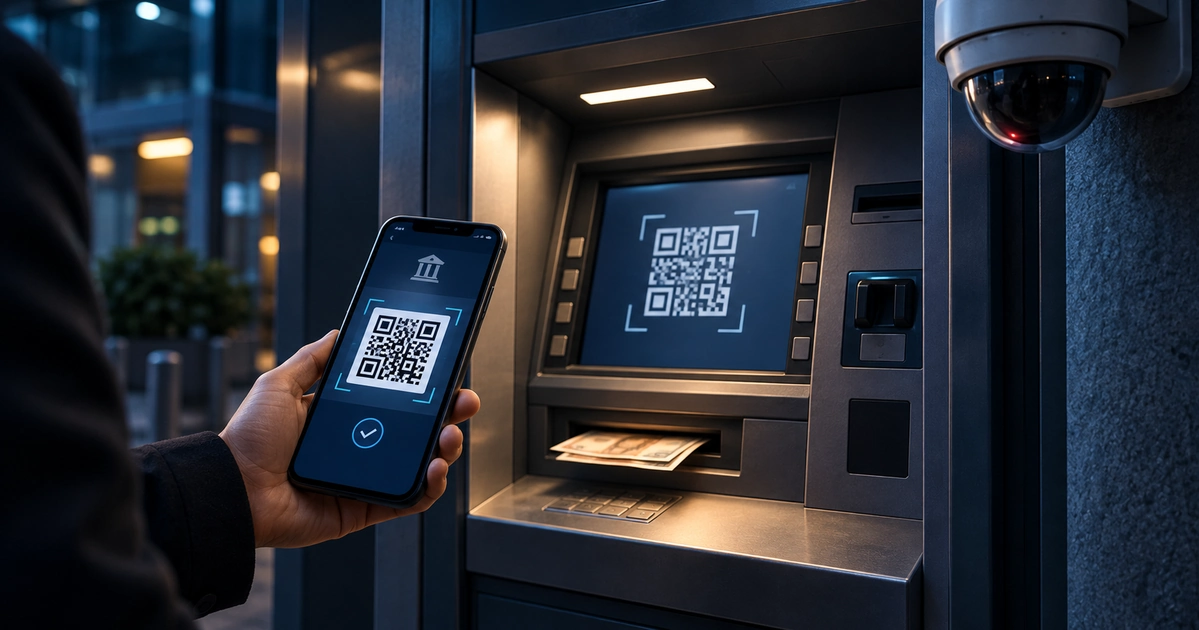 QR ile kartsız ATM para çekiminde mobil uygulama, ATM ve güvenlik kamerası kayıtları