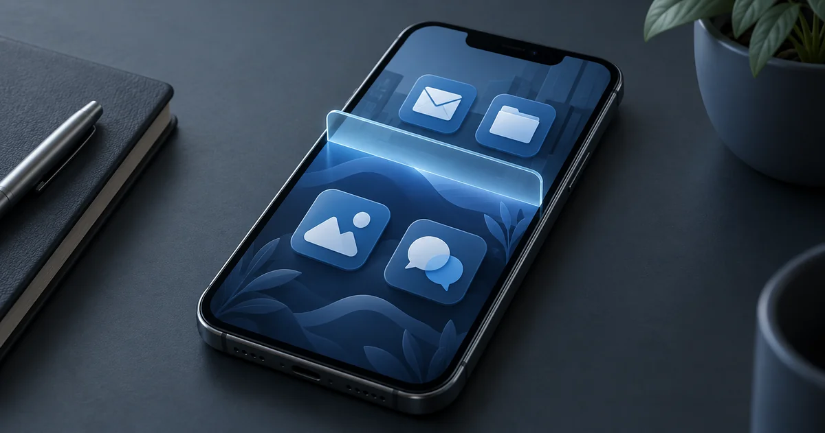 Kişisel telefondaki iş dosyaları ile özel mesaj ve fotoğraflar arasındaki erişim sınırı.